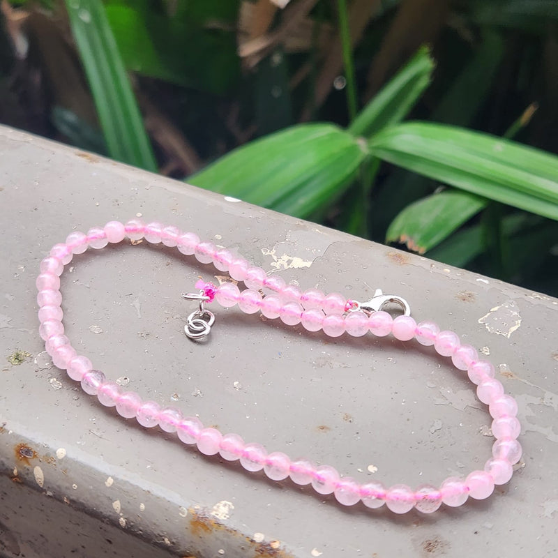 Rose Quartz Anklet (Single Piece)