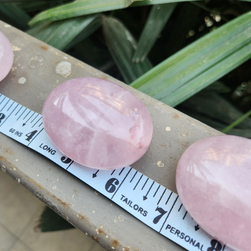 Natural Rose Quartz Crystal Palm Stone for Love & Harmony