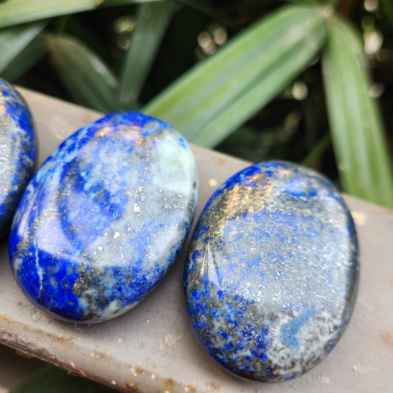 Natural Lapis Lazuli Palm Stone for Communication & Intuition- 1 Piece