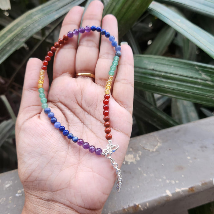 Seven Chakra Anklet (Single Piece)
