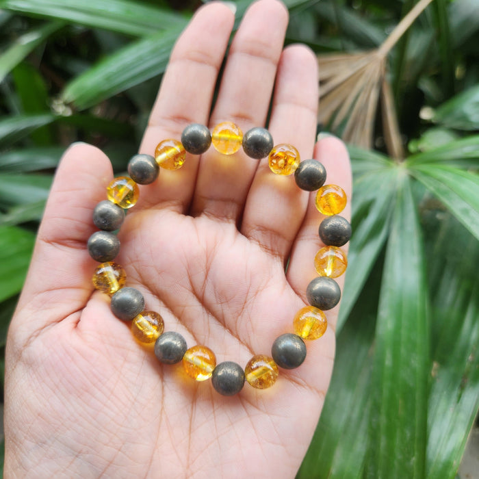 Citrine & Pyrite Bracelet