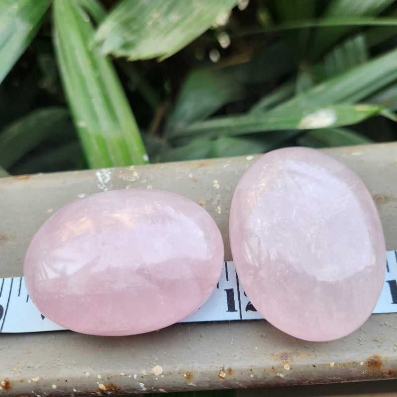 Natural Rose Quartz Crystal Palm Stone for Love & Harmony