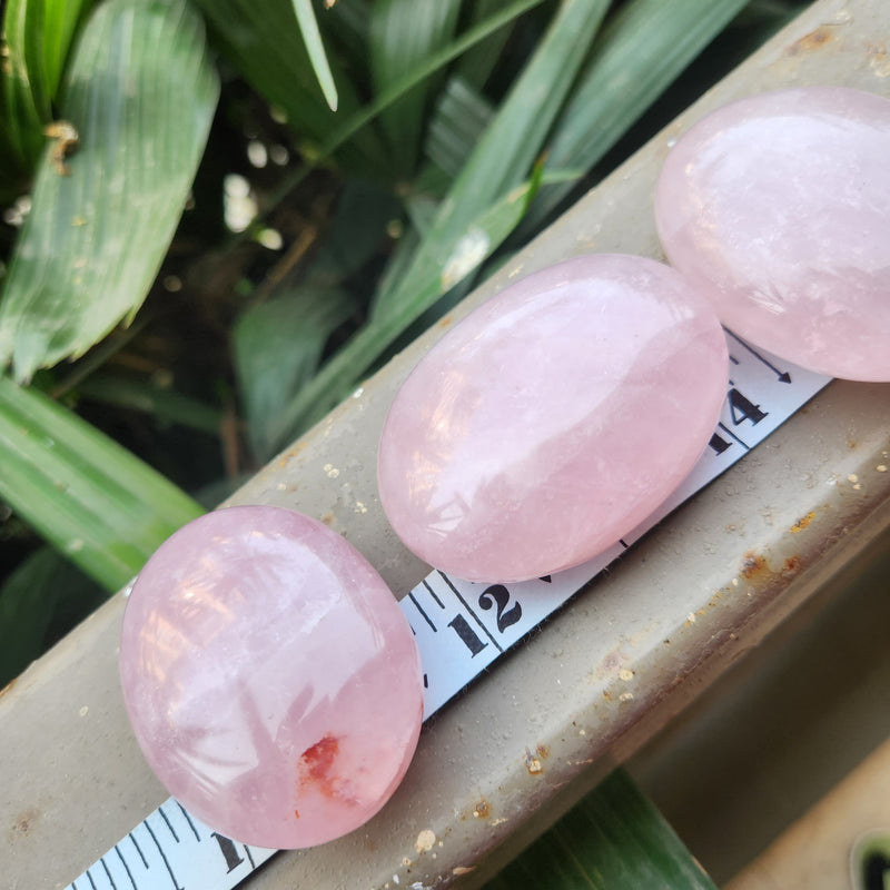 Natural Rose Quartz Crystal Palm Stone for Love & Harmony
