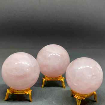 Rose Quartz Crystal Ball Sphere for Love, Compassion and Self Esteem with Stand
