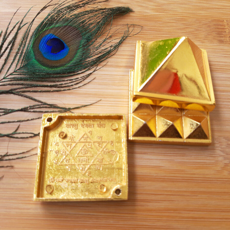 Three Layer Vastu Pyramid with Vastu Devta Yantra for Positive Energy