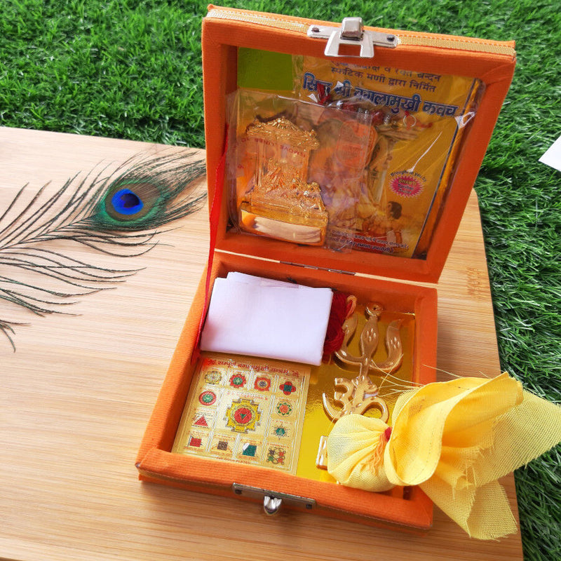 Shri Baglamukhi Yantra Kawach Poojan Box