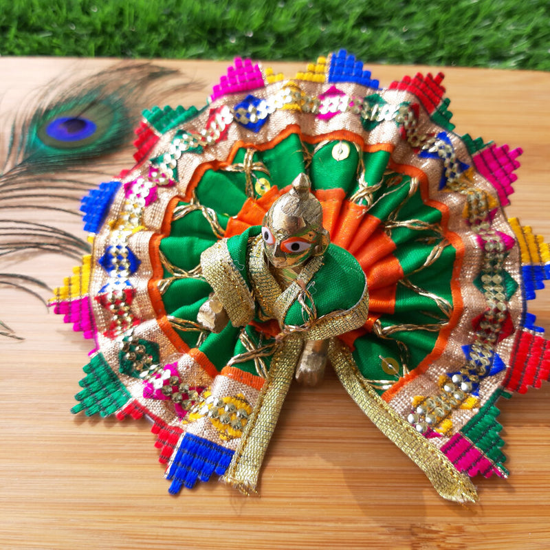 Laddu Gopal / Thakur Ji Poshak Green Color Size No. 0
