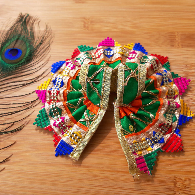 Laddu Gopal / Thakur Ji Poshak Green Color Size No. 0