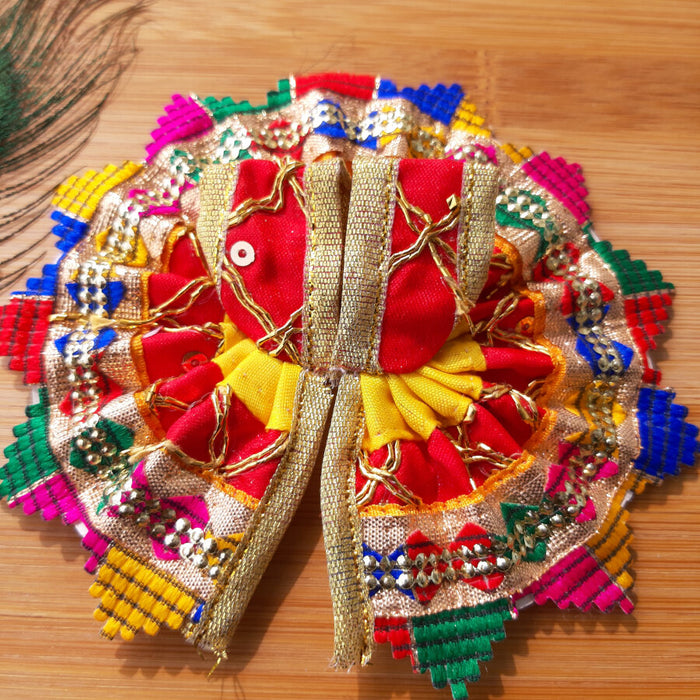 Laddu Gopal Ji / Thakur Ji Red Color Festive Poshak Size No. 0