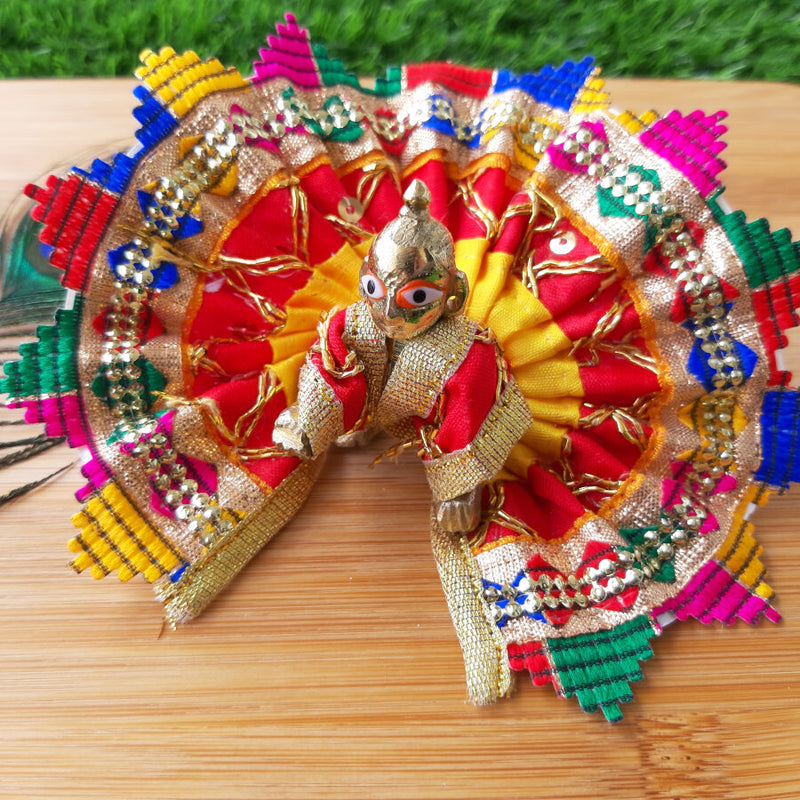 Laddu Gopal Ji / Thakur Ji Red Color Festive Poshak Size No. 0