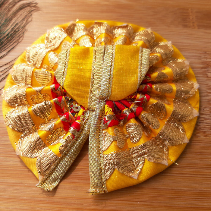 Laddu Gopal Ji / Thakur Ji Yellow Color Festive Poshak Size No. 0