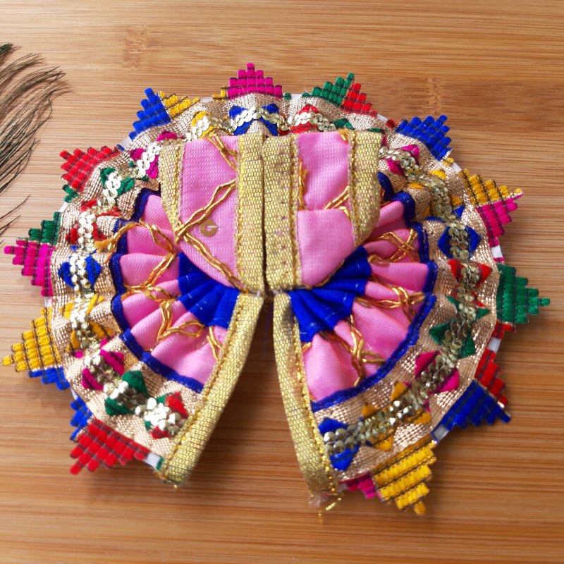 Laddu Gopal Ji / Thakur Ji Pink Color Festive Poshak Size No. 0