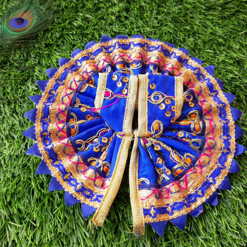 Laddu Gopal Ji Blue Festive Designer Poshak Size No.2
