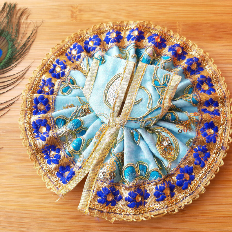 Laddu Gopal Ji Skyblue Festive Designer Poshak Size No.2