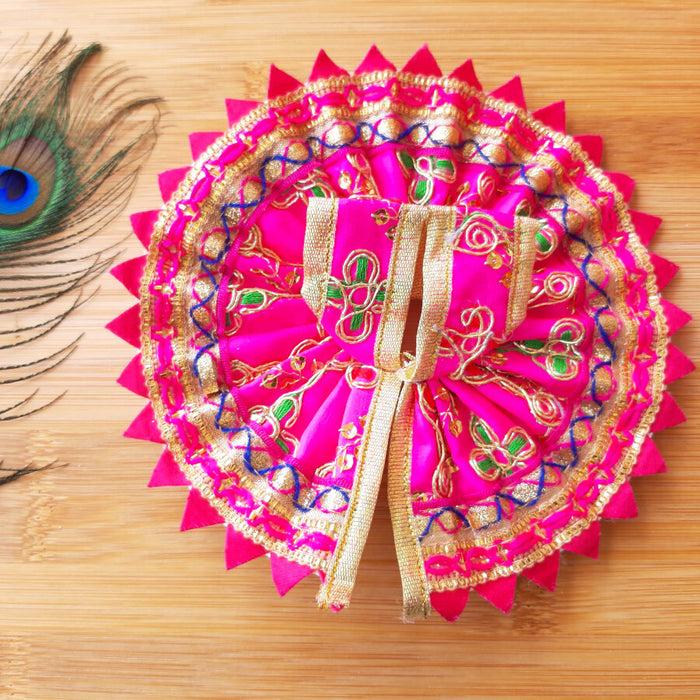 Thakur Ji / Laddu Gopal Ji Dark Pink Designer Dress Size No. 2
