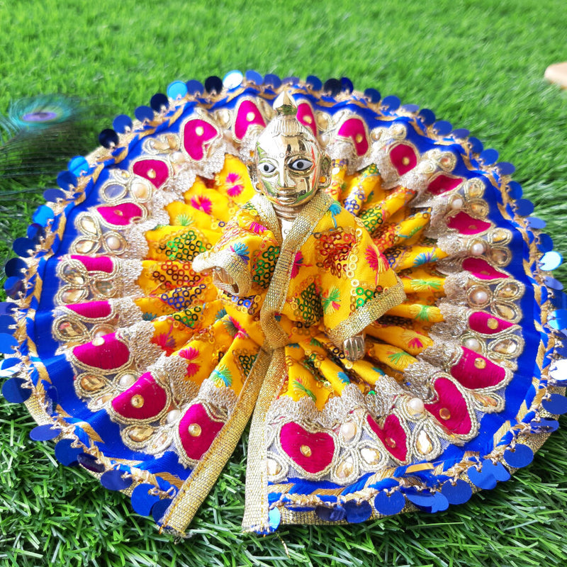 Laddoo Gopal Ji Designer Yellow Dress Size No. 4