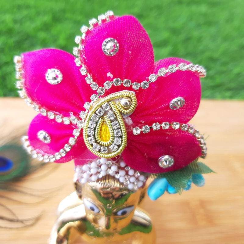 Kahna Ji Designer Dark Pink Mukut / Pagadi Size No. 3,4