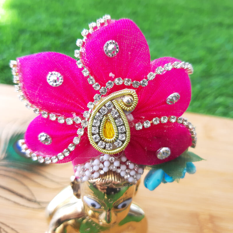 Kahna Ji Designer Dark Pink Mukut / Pagadi Size No. 3,4