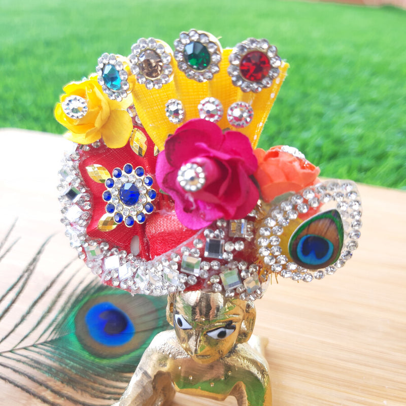 Laddu Gopal Ji Designer Stone Work Mukut/Pagadi Size No. 2