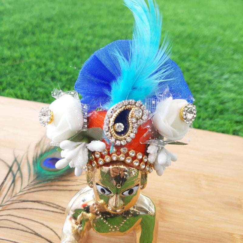 Kanha Ji Designer Feather Mukut / Pagadi Size No. 5,6