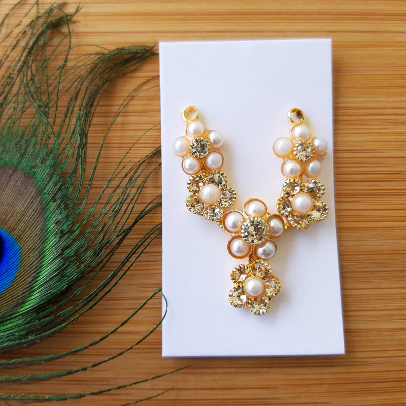 Laddu Gopal Ji Pearl & Stone Mala for Size 3,4,5