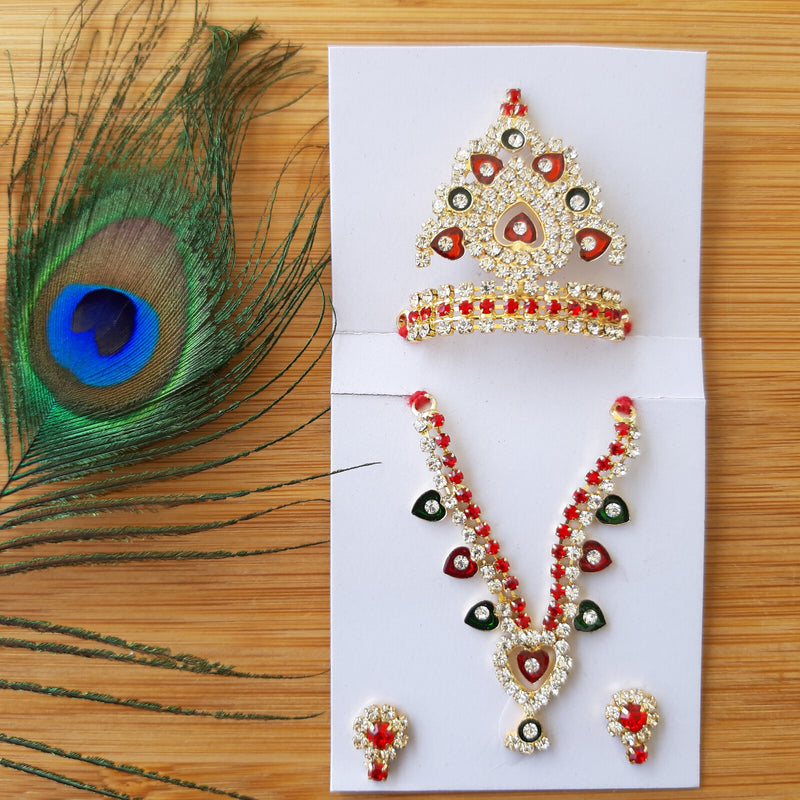 Kanha Ji Designer Jewellery Set for Size 5,6,7
