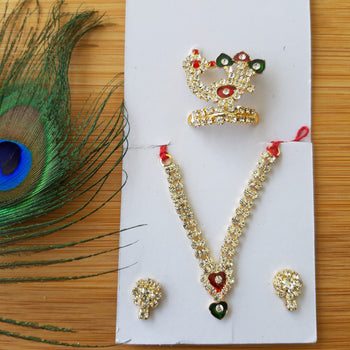 Laddu Gopal Ji Designer Jewellery Set for Size 4,5,6