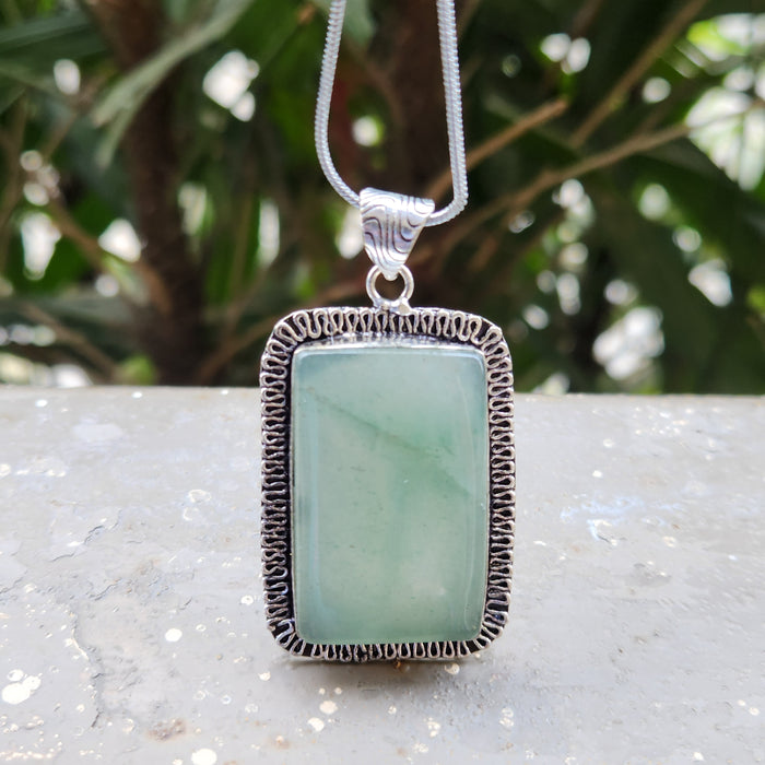 Certified Green Aventurine Pendant for Healing, Abundance and Growth without Chain-Pendant 5