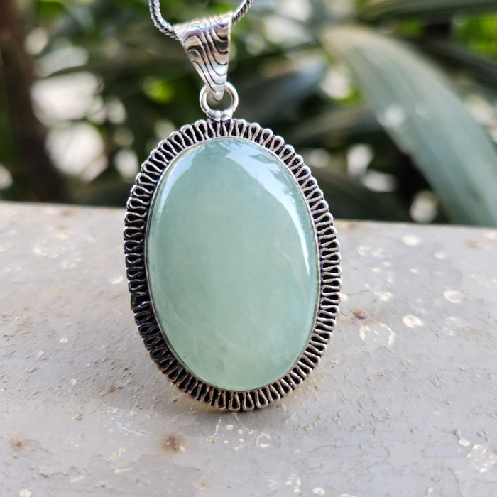 Certified Green Aventurine Pendant for Healing, Abundance and Growth without Chain-Pendant 6