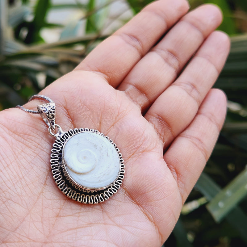 Certified Energised Gomti Chakra Pendant for Protection, Wealth & Health without Chain