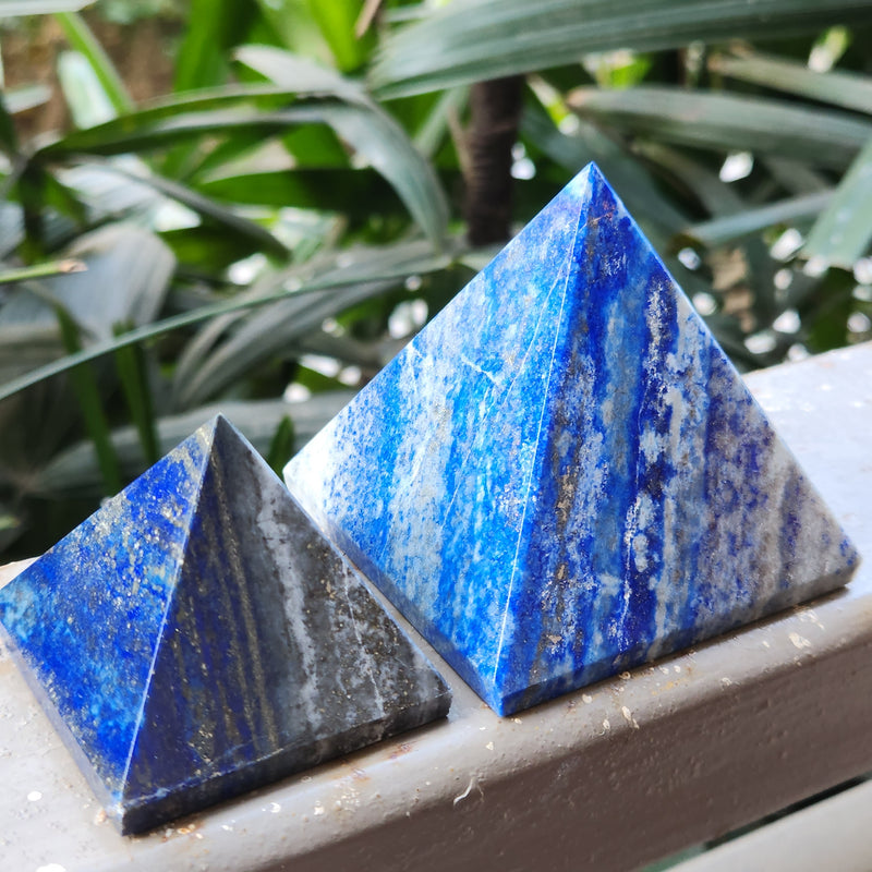 Natural Lapis Lazuli Pyramid for Communication & Intuition