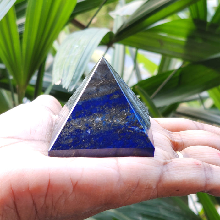 Natural Lapis Lazuli Pyramid for Communication & Intuition