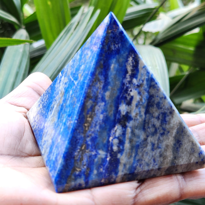 Natural Lapis Lazuli Pyramid for Communication & Intuition