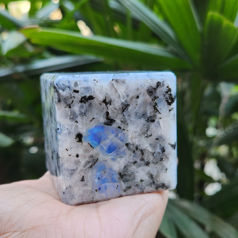 Rainbow Moonstone Crystal Cubes