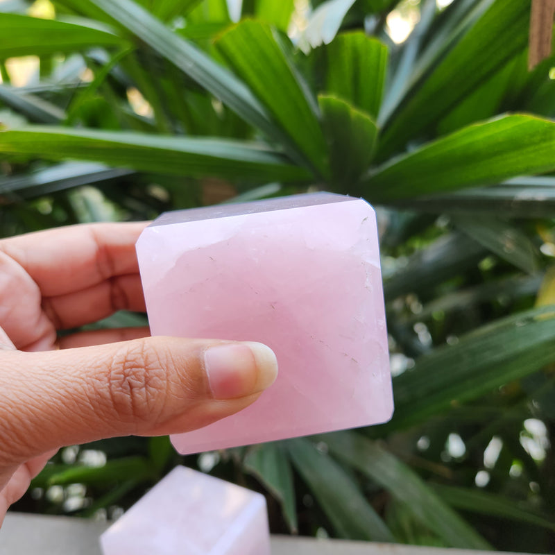 Rose Quartz Crystal Cubes