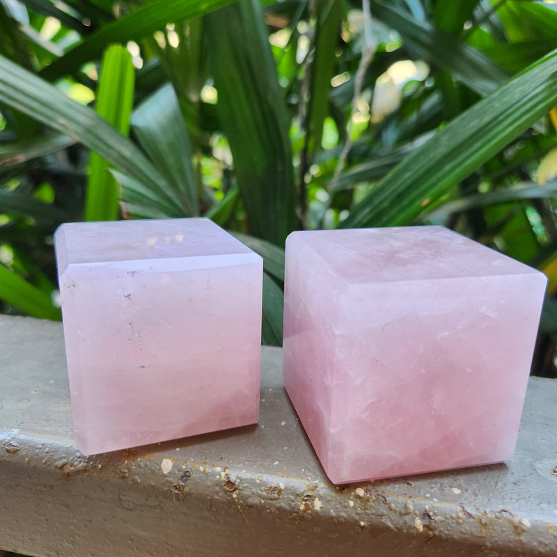 Rose Quartz Crystal Cubes
