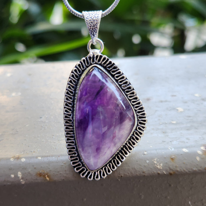 Certified Amethyst Pendant without Chain-P18