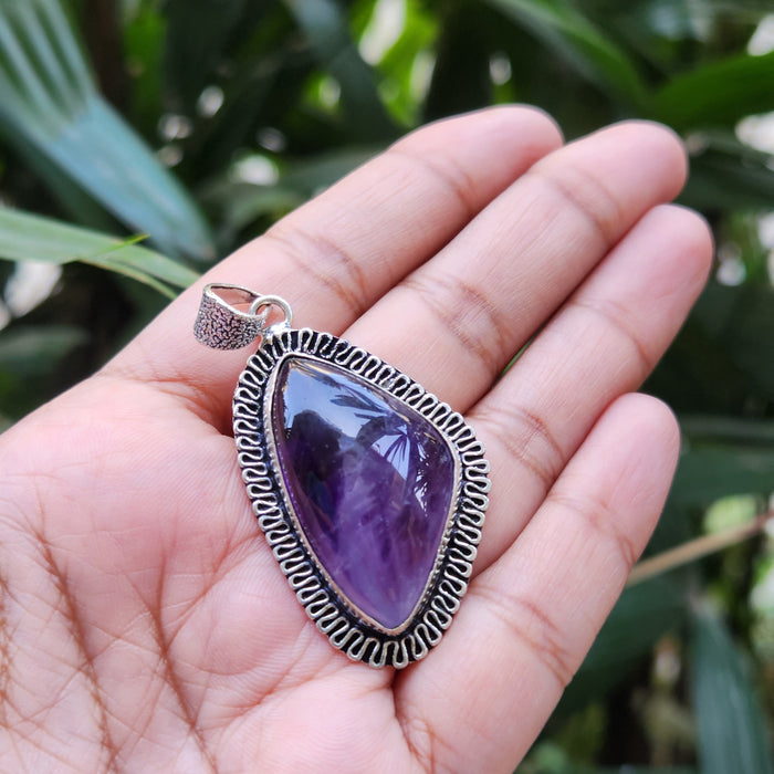 Certified Amethyst Pendant without Chain-P18