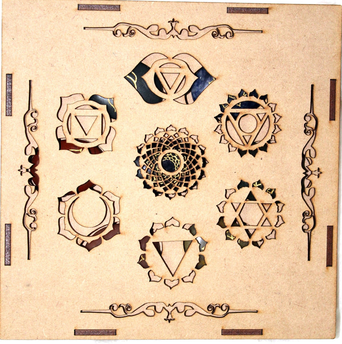 Seven (7) Chakra Healing Stones Wooden Box