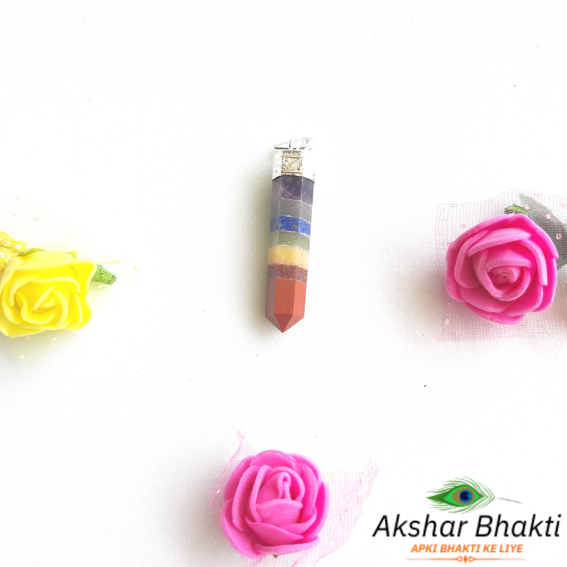 7 Seven Chakra Healing Pencil Pendant- Design 1