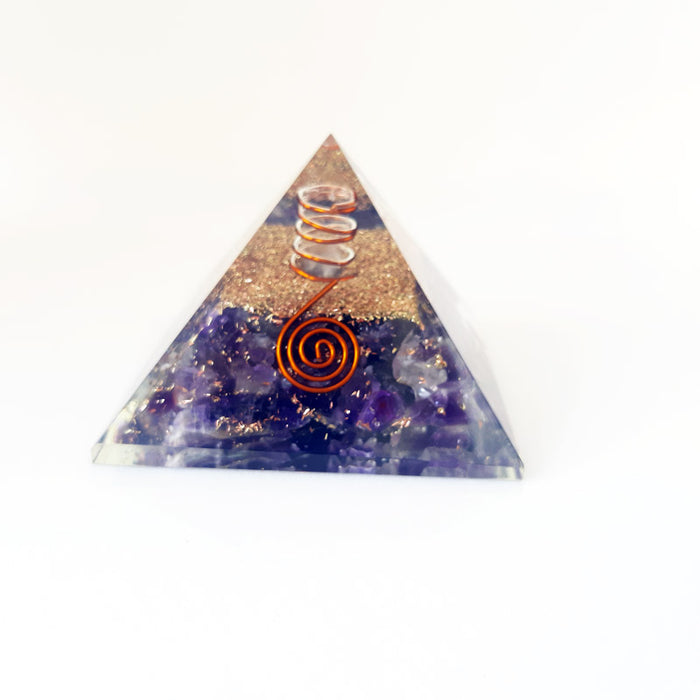 Amethyst Orgone Pyramid for Wisdom and to Overcome Stress