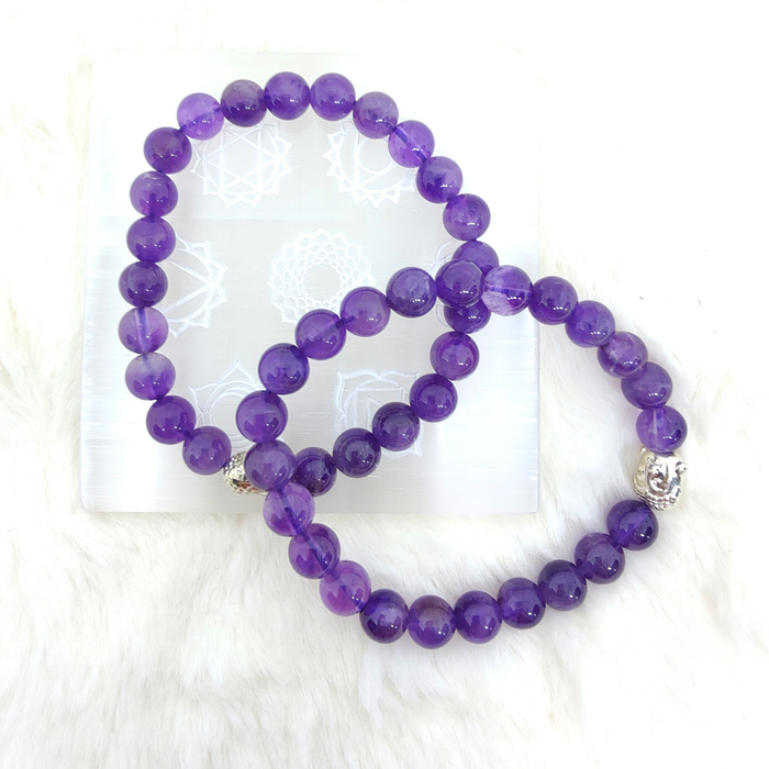 Certified & Energised Amethyst Bracelet for Protection, Purification and Spirituality