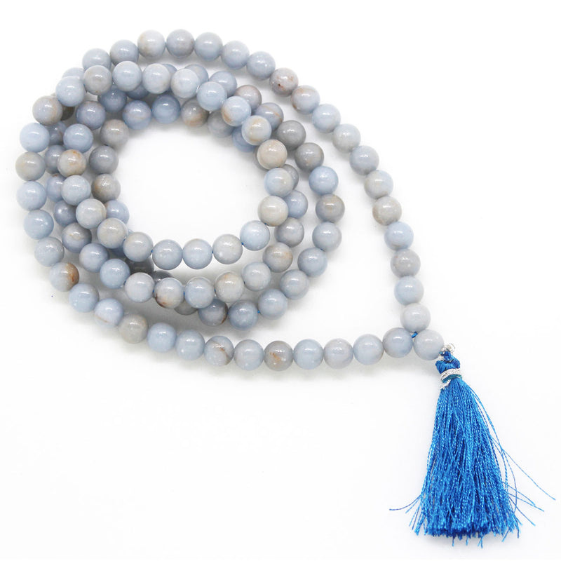 Angelite Stone Mala 108 Beads