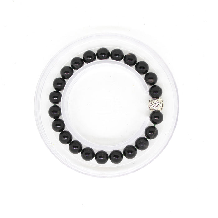 Certified & Energised Black Tourmaline Healing Bracelet for Protection, Grounding and Calming