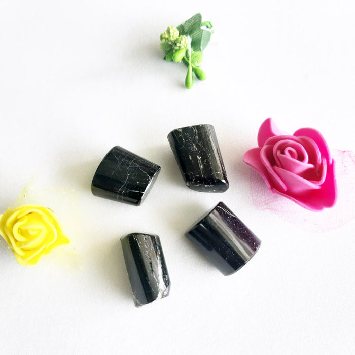 Energize Black Tourmaline Tumbled Stones for Protection, Grounding and Calming