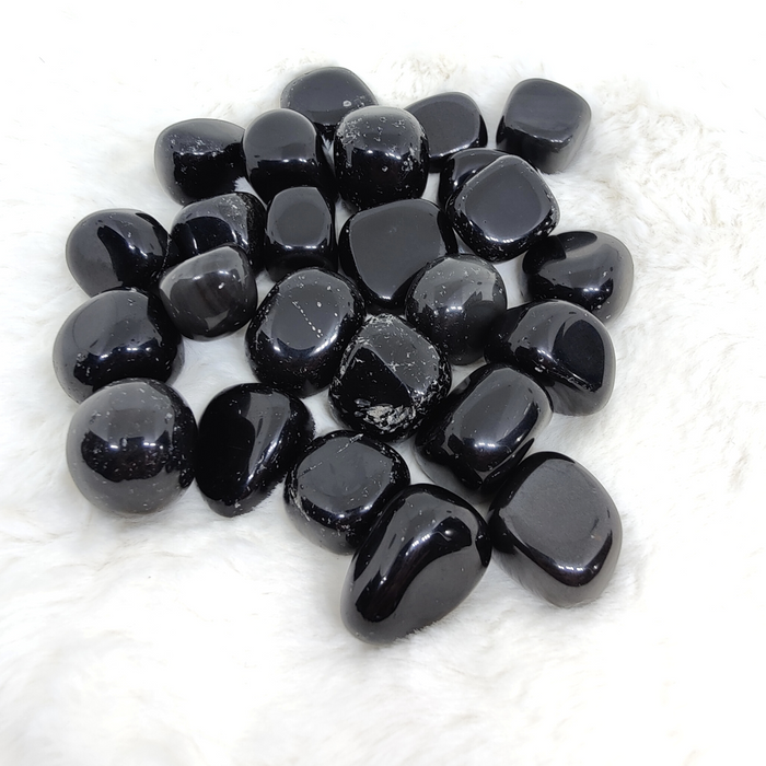 Black Obsidian Tumbled Stone for Purging Negative Emotions and Spiritual Cleansing