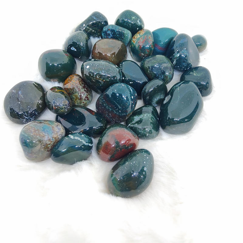 Bloodstone Tumbled Stone for Detoxifying, Healing and Grounding