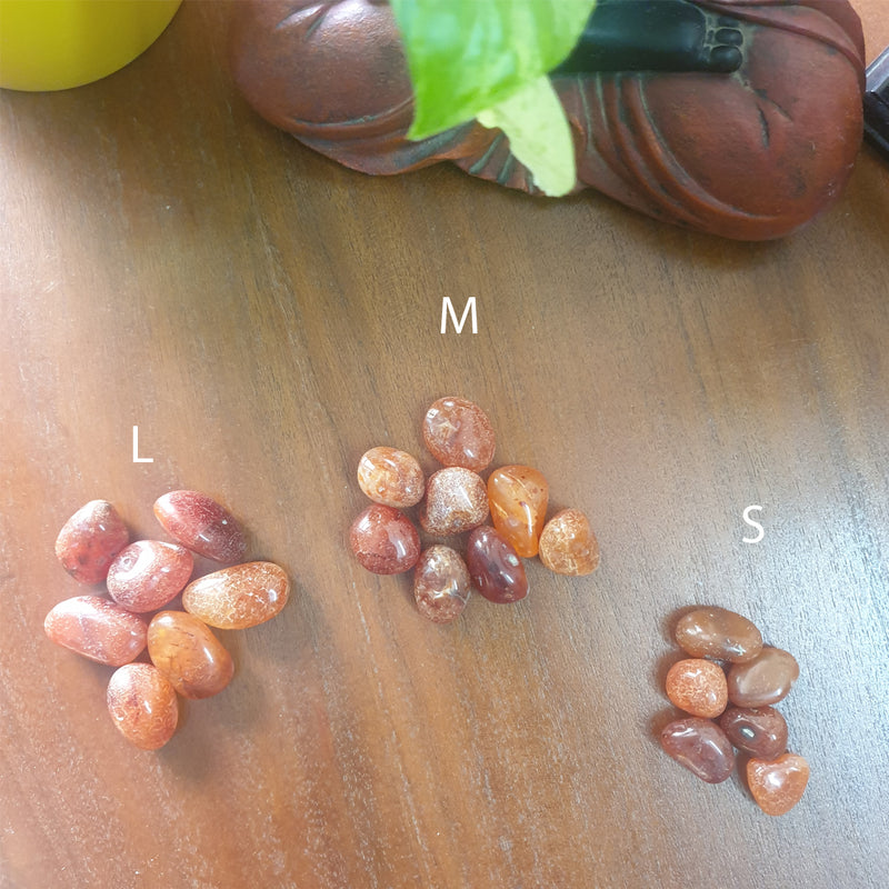 Carnelian Tumbled Stone for Grounding and Creativity