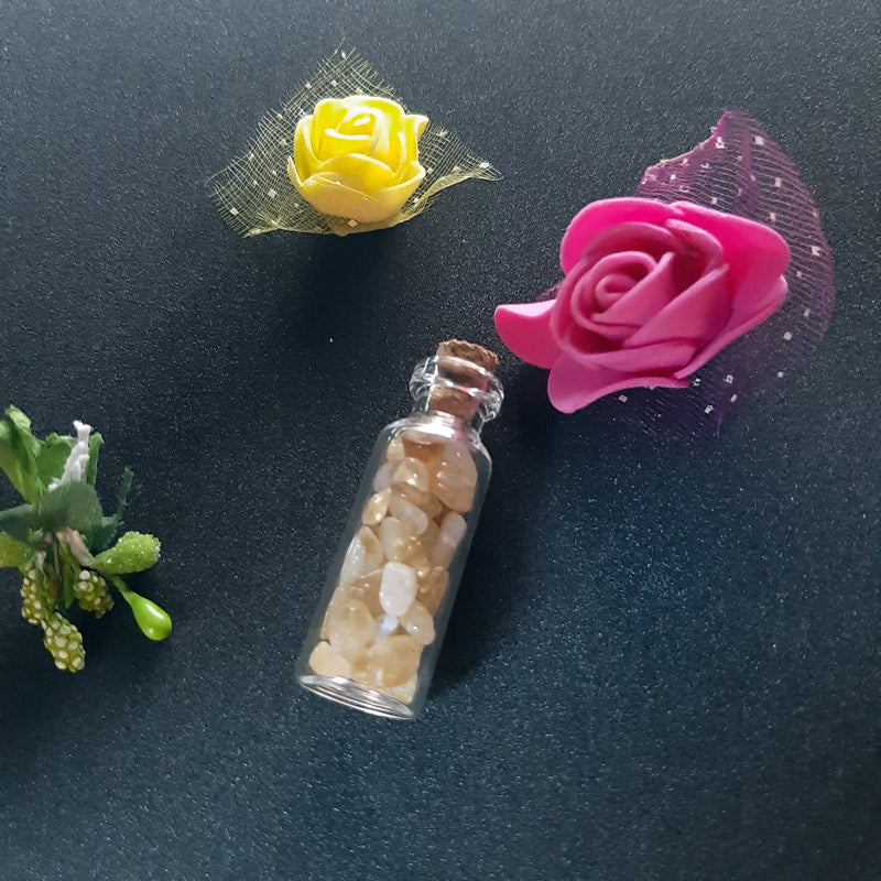 Citrine Chips Crystal Bottle