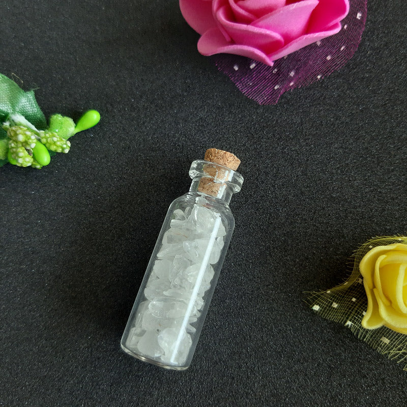 Clear Quartz Chips Crystal Bottle